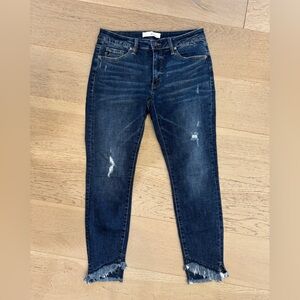 Kancan Dark Blue Distressed Jeans